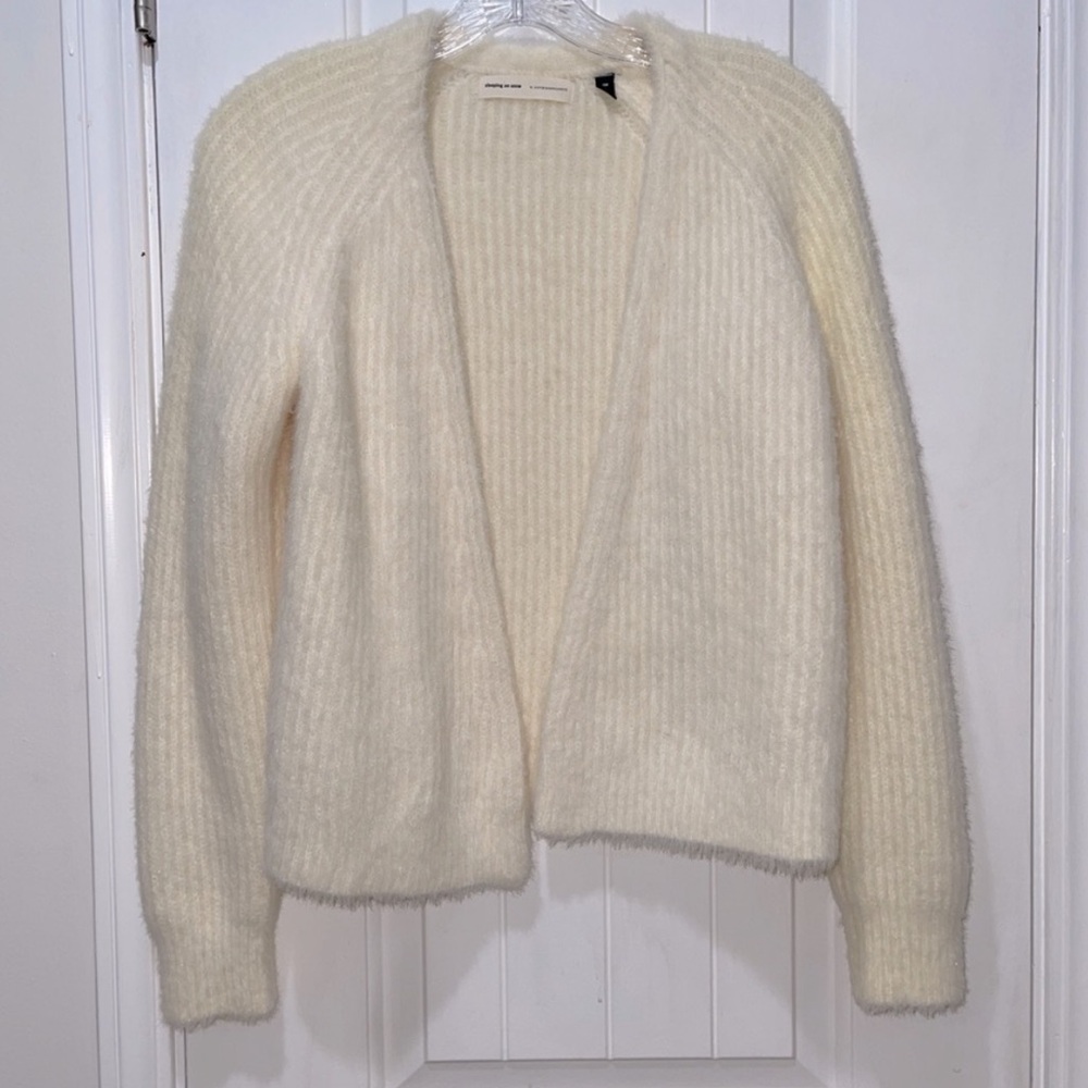 NWT Sleeping on Snow by Anthropologie Cream Women's LS Cardigan - Picture 5 of 15